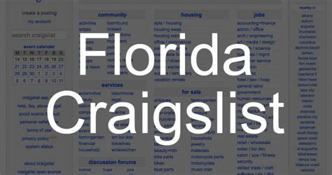 craigslist and south florida